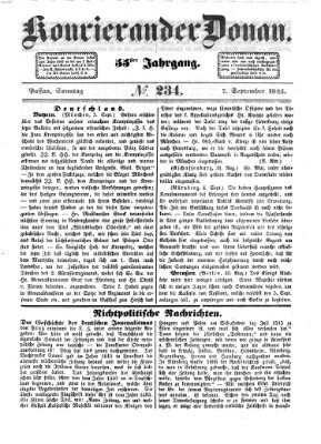 Kourier an der Donau (Donau-Zeitung) Sonntag 7. September 1845