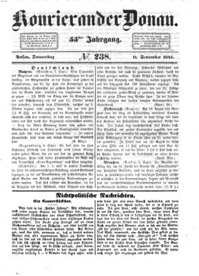 Kourier an der Donau (Donau-Zeitung) Donnerstag 11. September 1845