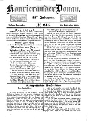 Kourier an der Donau (Donau-Zeitung) Freitag 19. September 1845