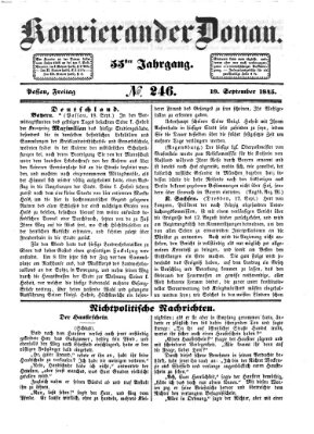 Kourier an der Donau (Donau-Zeitung) Freitag 19. September 1845