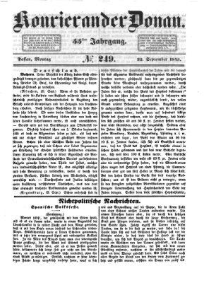 Kourier an der Donau (Donau-Zeitung) Montag 22. September 1845