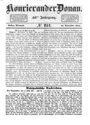 Kourier an der Donau (Donau-Zeitung) Mittwoch 24. September 1845