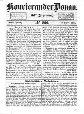 Kourier an der Donau (Donau-Zeitung) Freitag 3. Oktober 1845