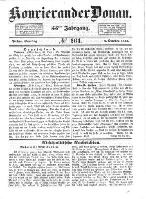 Kourier an der Donau (Donau-Zeitung) Samstag 4. Oktober 1845