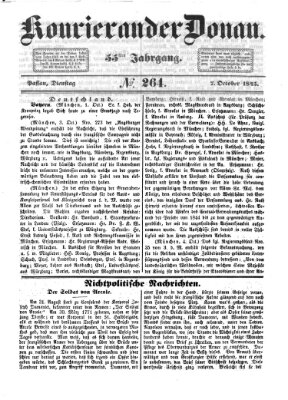 Kourier an der Donau (Donau-Zeitung) Dienstag 7. Oktober 1845