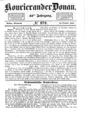 Kourier an der Donau (Donau-Zeitung) Mittwoch 15. Oktober 1845