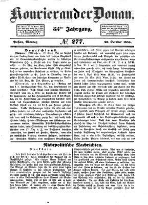 Kourier an der Donau (Donau-Zeitung) Montag 20. Oktober 1845