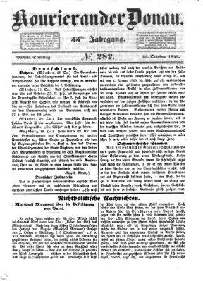 Kourier an der Donau (Donau-Zeitung) Samstag 25. Oktober 1845