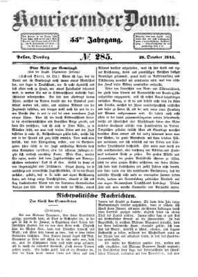 Kourier an der Donau (Donau-Zeitung) Dienstag 28. Oktober 1845