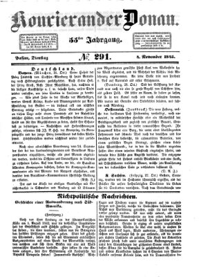 Kourier an der Donau (Donau-Zeitung) Dienstag 4. November 1845