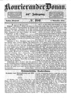 Kourier an der Donau (Donau-Zeitung) Mittwoch 5. November 1845