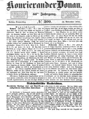 Kourier an der Donau (Donau-Zeitung) Donnerstag 13. November 1845