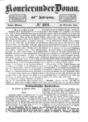 Kourier an der Donau (Donau-Zeitung) Montag 24. November 1845