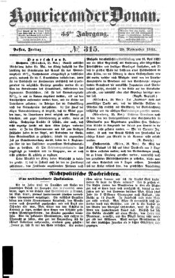 Kourier an der Donau (Donau-Zeitung) Freitag 28. November 1845