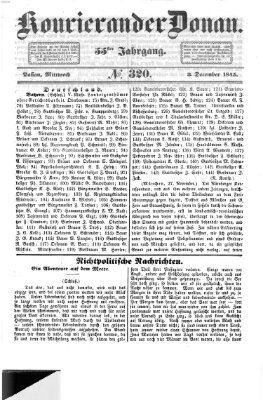 Kourier an der Donau (Donau-Zeitung) Mittwoch 3. Dezember 1845