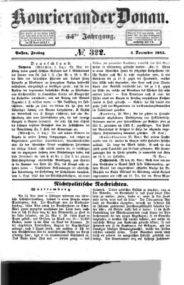 Kourier an der Donau (Donau-Zeitung) Freitag 5. Dezember 1845