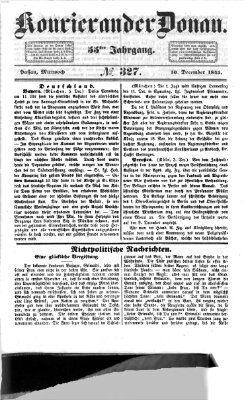 Kourier an der Donau (Donau-Zeitung) Mittwoch 10. Dezember 1845