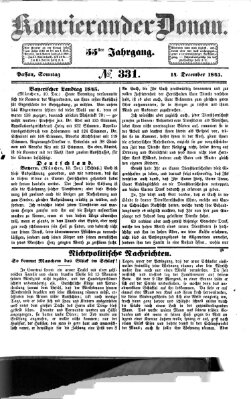 Kourier an der Donau (Donau-Zeitung) Sonntag 14. Dezember 1845