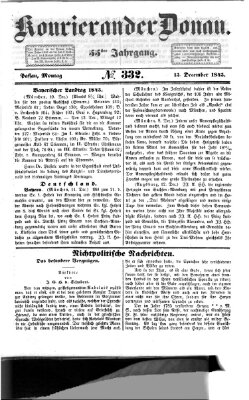 Kourier an der Donau (Donau-Zeitung) Montag 15. Dezember 1845