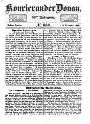 Kourier an der Donau (Donau-Zeitung) Freitag 19. Dezember 1845