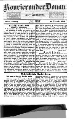 Kourier an der Donau (Donau-Zeitung) Samstag 20. Dezember 1845