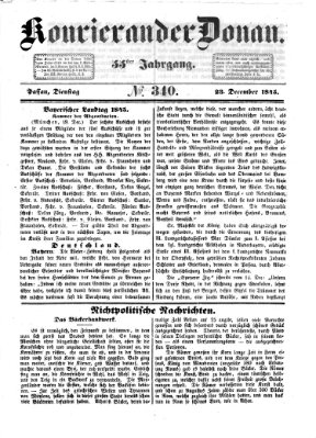 Kourier an der Donau (Donau-Zeitung) Dienstag 23. Dezember 1845