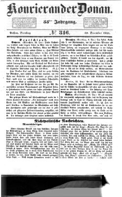 Kourier an der Donau (Donau-Zeitung) Dienstag 30. Dezember 1845