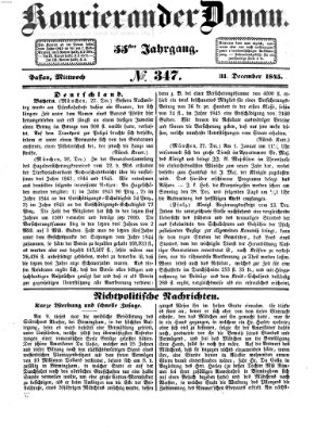 Kourier an der Donau (Donau-Zeitung) Mittwoch 31. Dezember 1845