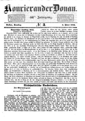 Kourier an der Donau (Donau-Zeitung) Samstag 3. Januar 1846