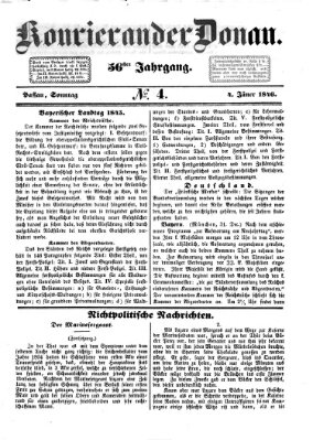 Kourier an der Donau (Donau-Zeitung) Sonntag 4. Januar 1846