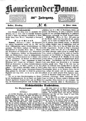 Kourier an der Donau (Donau-Zeitung) Dienstag 6. Januar 1846