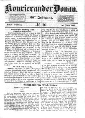 Kourier an der Donau (Donau-Zeitung) Samstag 10. Januar 1846