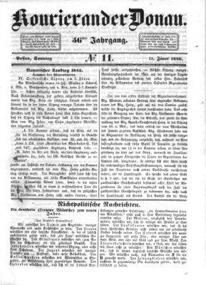 Kourier an der Donau (Donau-Zeitung) Sonntag 11. Januar 1846