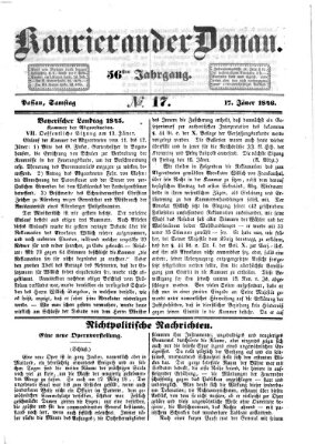 Kourier an der Donau (Donau-Zeitung) Samstag 17. Januar 1846