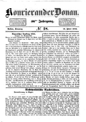 Kourier an der Donau (Donau-Zeitung) Sonntag 18. Januar 1846