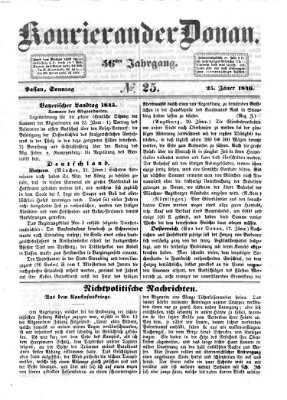 Kourier an der Donau (Donau-Zeitung) Sonntag 25. Januar 1846