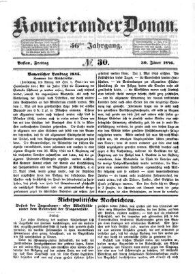 Kourier an der Donau (Donau-Zeitung) Freitag 30. Januar 1846