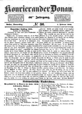 Kourier an der Donau (Donau-Zeitung) Dienstag 3. Februar 1846