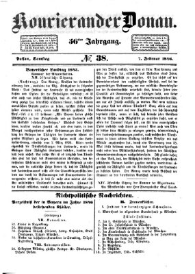 Kourier an der Donau (Donau-Zeitung) Samstag 7. Februar 1846