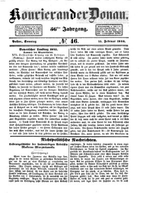 Kourier an der Donau (Donau-Zeitung) Sonntag 15. Februar 1846