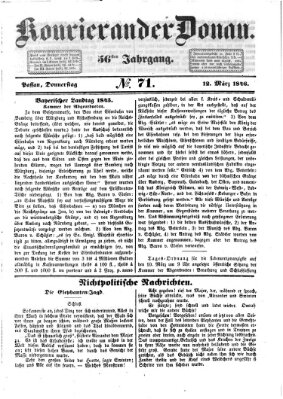 Kourier an der Donau (Donau-Zeitung) Donnerstag 12. März 1846