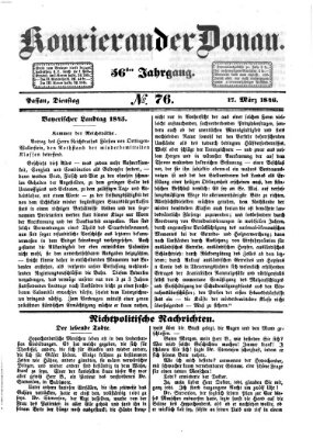 Kourier an der Donau (Donau-Zeitung) Dienstag 17. März 1846