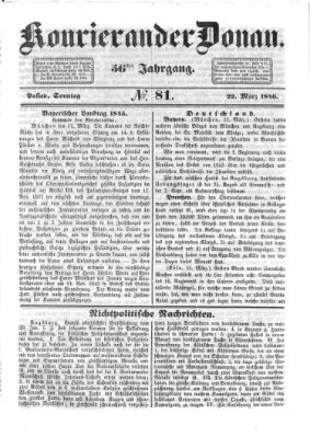 Kourier an der Donau (Donau-Zeitung) Sonntag 22. März 1846