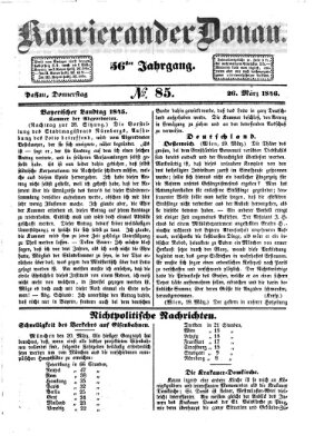 Kourier an der Donau (Donau-Zeitung) Donnerstag 26. März 1846