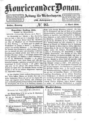 Kourier an der Donau (Donau-Zeitung) Sonntag 5. April 1846