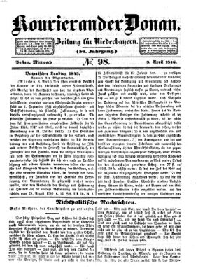 Kourier an der Donau (Donau-Zeitung) Mittwoch 8. April 1846