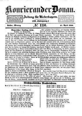 Kourier an der Donau (Donau-Zeitung) Montag 27. April 1846