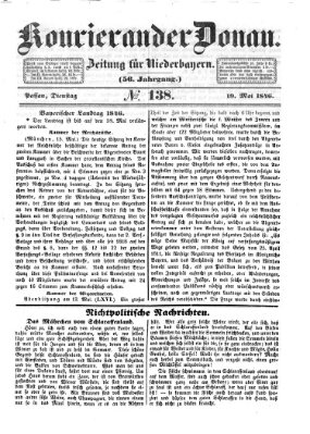 Kourier an der Donau (Donau-Zeitung) Dienstag 19. Mai 1846