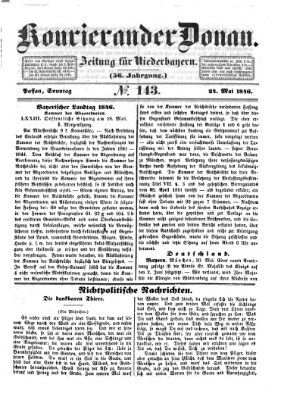 Kourier an der Donau (Donau-Zeitung) Sonntag 24. Mai 1846