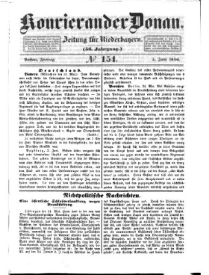 Kourier an der Donau (Donau-Zeitung) Freitag 5. Juni 1846